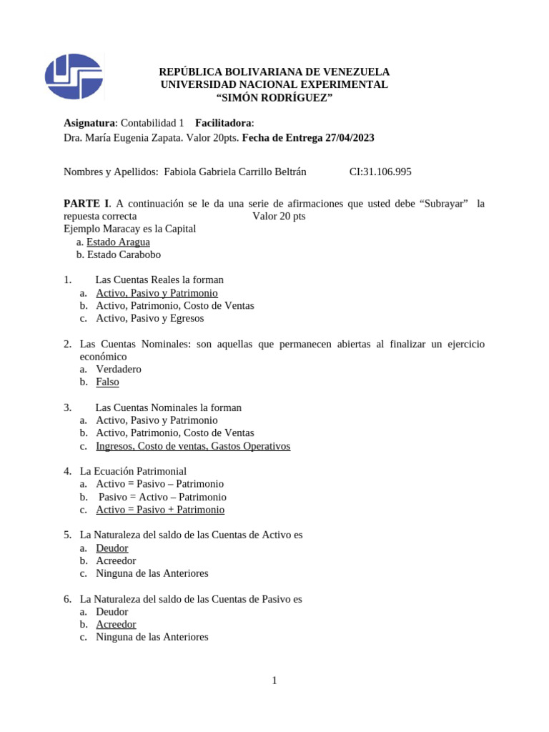 Ejercicios de Contabilidad Básica | PDF | Contabilidad | Bancos