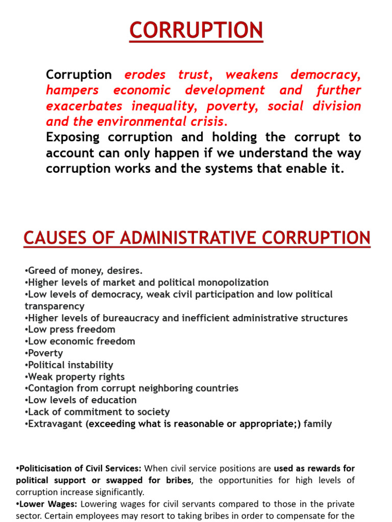 Understanding Corruption's Impact and Solutions | PDF | Corruption ...
