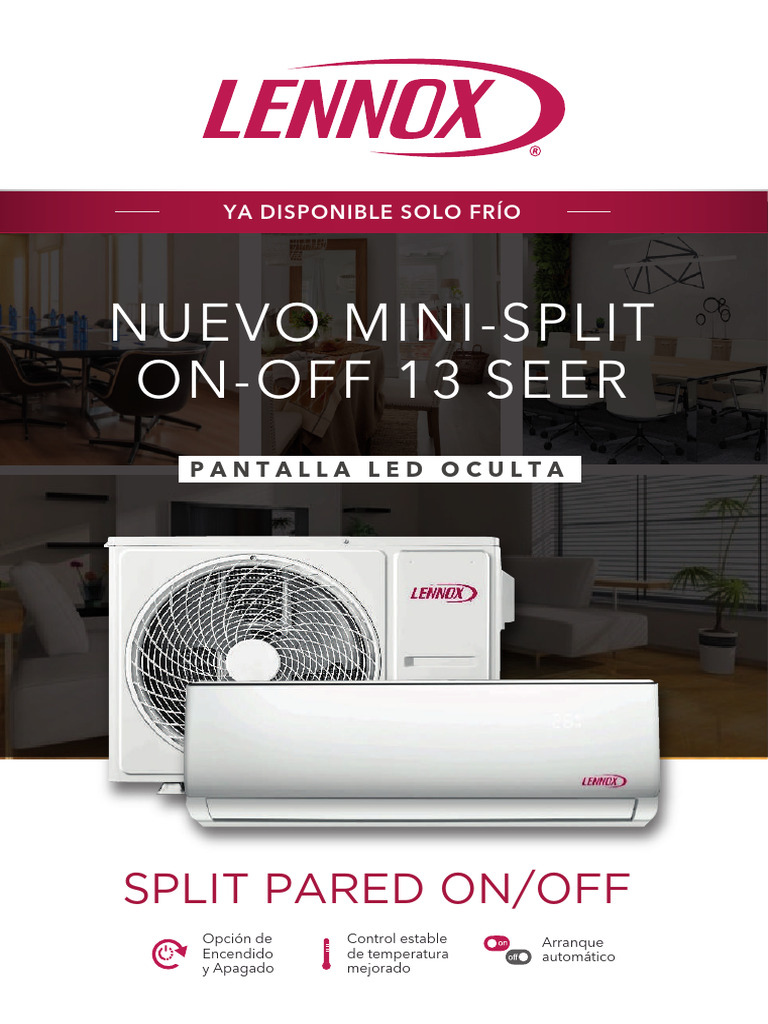 Mini Split Pared - 13seer - Lennox Convencional | PDF | Cantidades ...