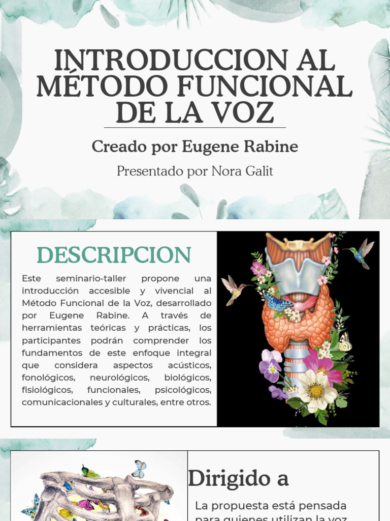 Intro Al Metododo Funcional de La Voz | PDF | Canto