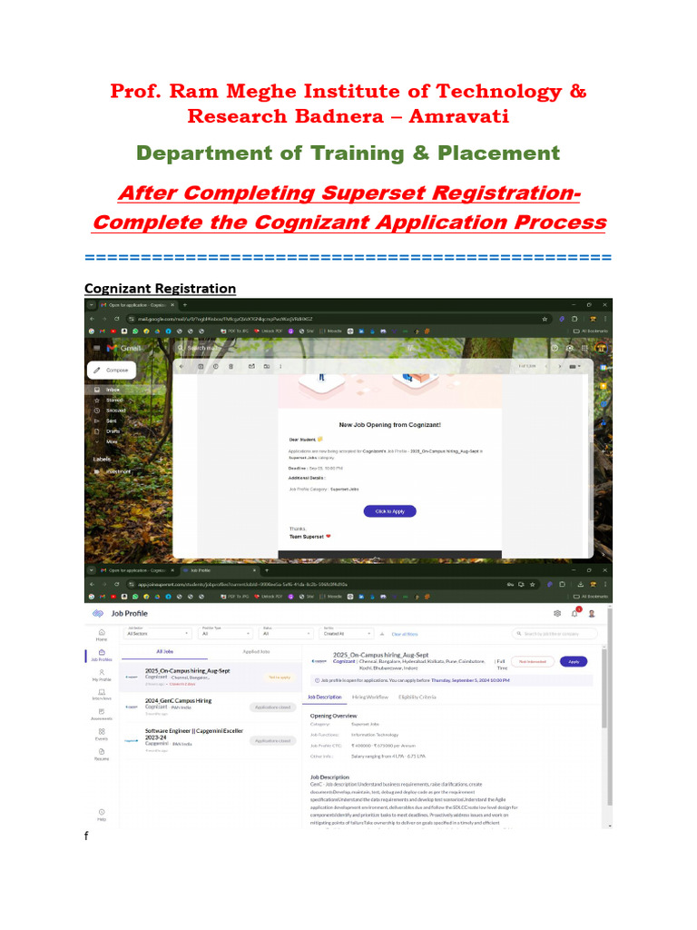 Cognizant Registration Process Guide | PDF