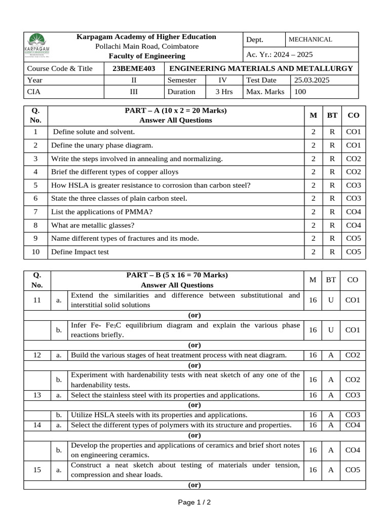 Set Ii | PDF | Materials | Building Engineering