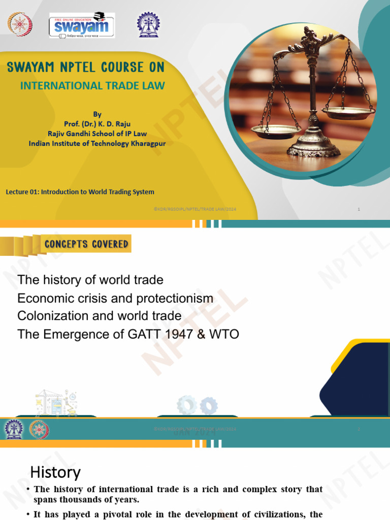 History of International Trade Law | PDF | Most Favoured Nation ...