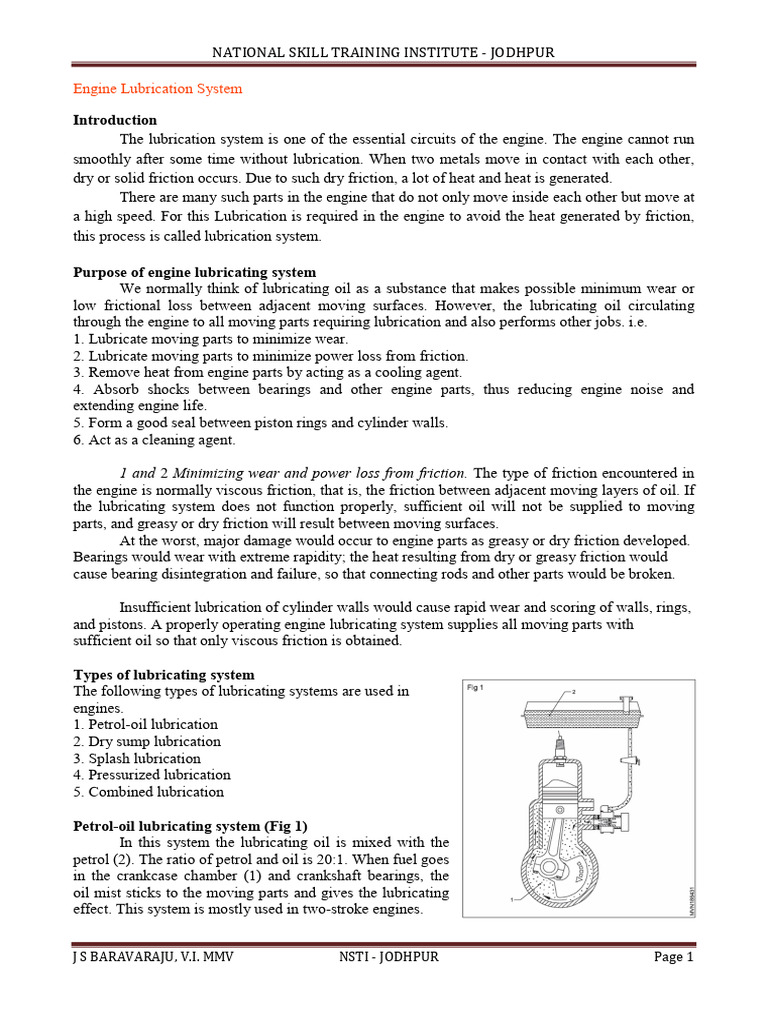 Engine Lubrication Systems Overview | PDF | Pump | Friction