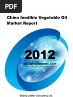 China Inedible Vegetable Oil Market Report