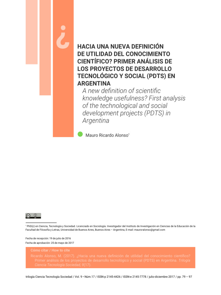 Utilidad del Conocimiento Científico en PDTS | PDF | Conocimiento ...