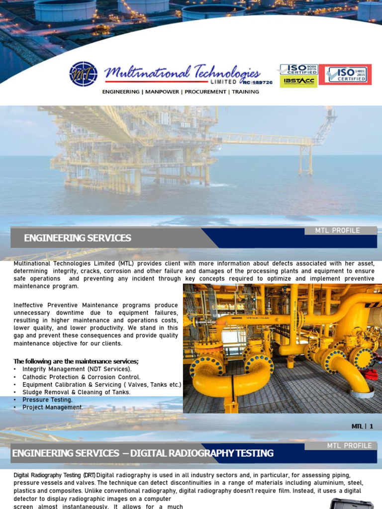 MTL Non-Destructive Testing Services | PDF | Nondestructive Testing ...