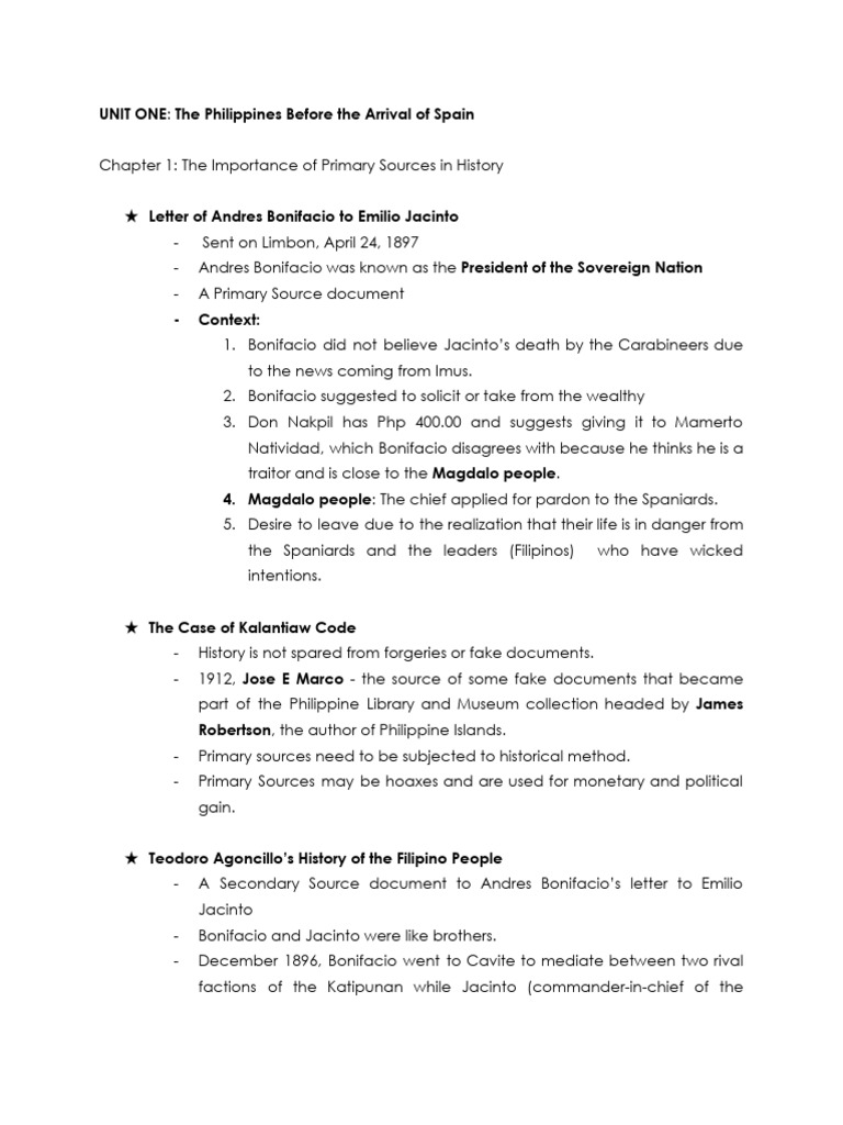 History Unit 1 Chapters 1 3 Pdf Philippines
