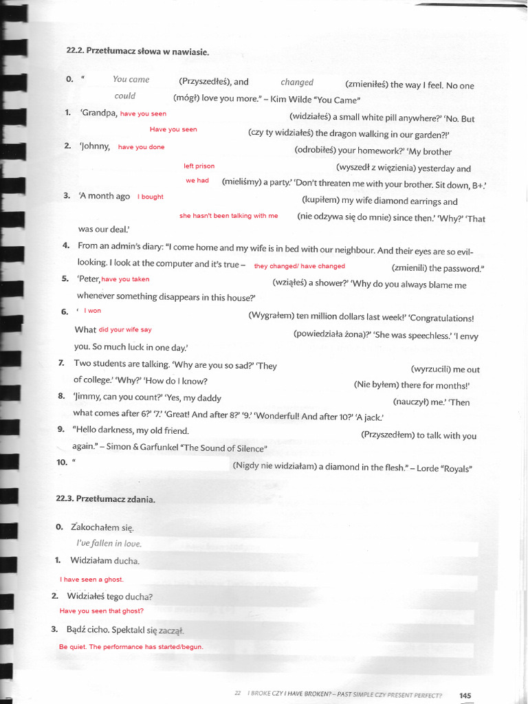 Present Perfect Simple Vs Past Simple 3 Pdf