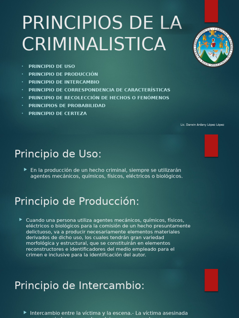 Principios Clave de Criminalística | PDF