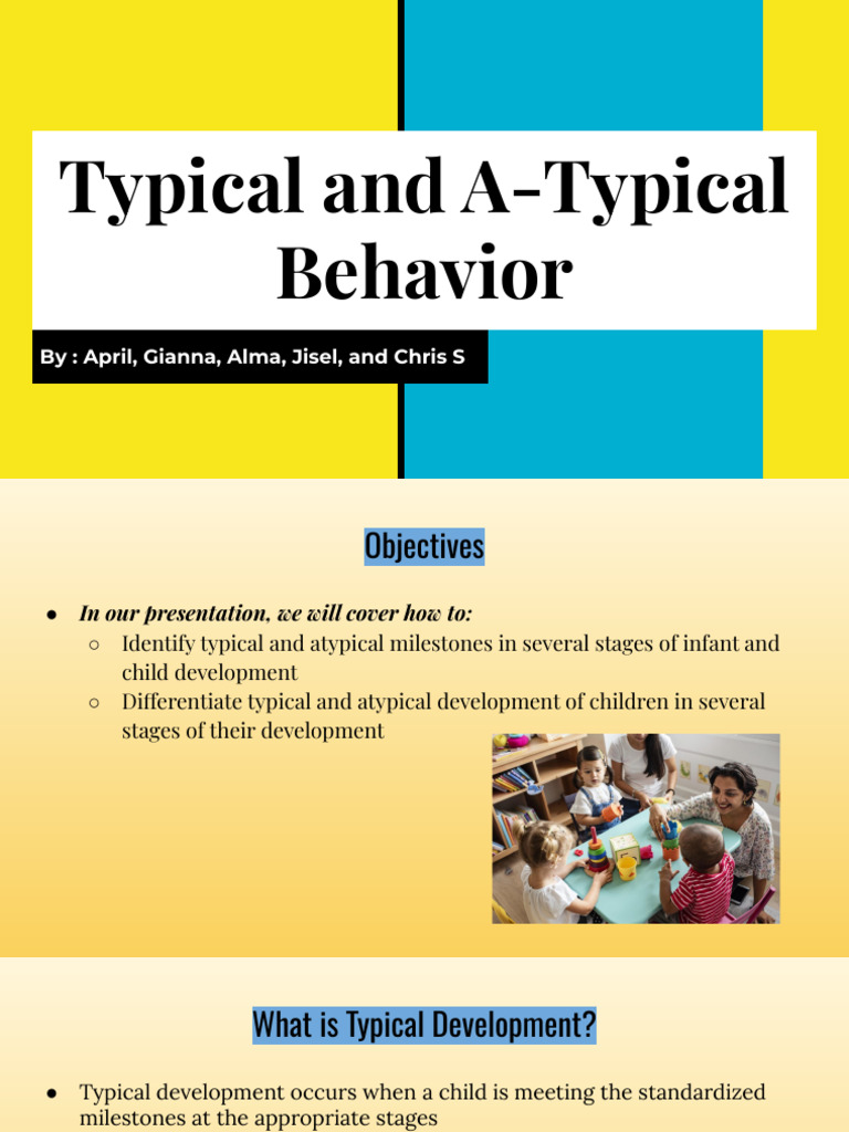 Understanding Typical and Atypical Behavior | PDF | Child Development ...