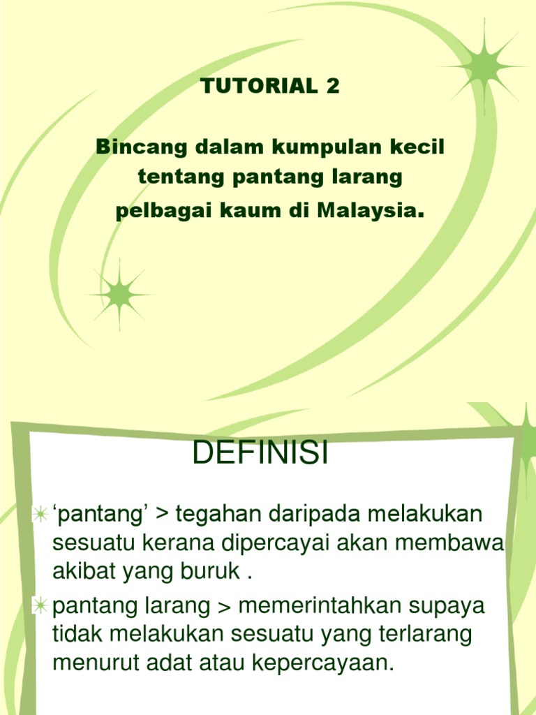 Edu3106 Tutorial 2 Pantang Larang Masyarakat Melayu Dan Cina Pdf