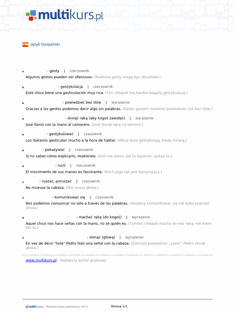 Paczka Gesty A2 | PDF