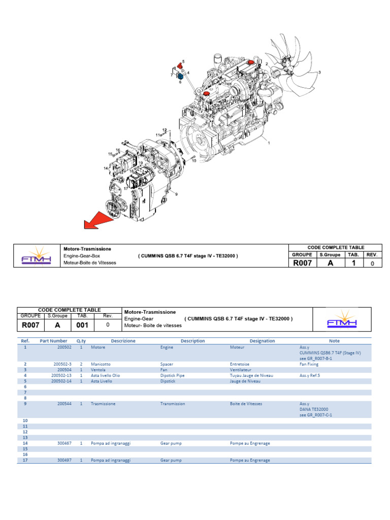 CUMMINS QSB 6.7 T4F Engine Parts List | PDF | Manufactured Goods | Vehicles