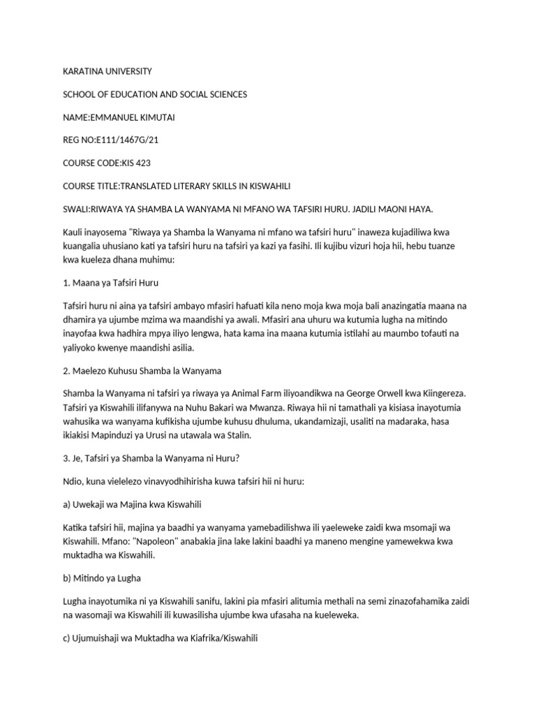 Keem KiS 423 Assignment 2 | PDF