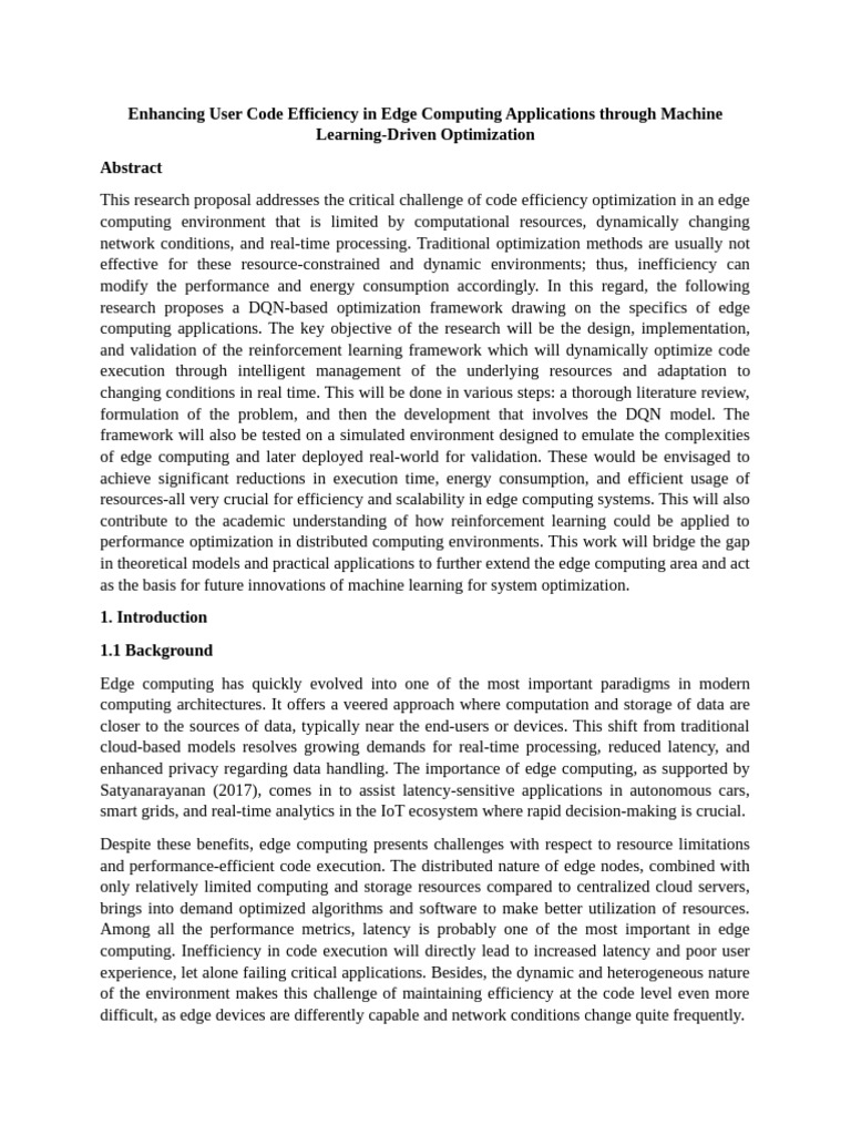 Enhancing User Code Efficiency in Edge Computing Applications Through ...