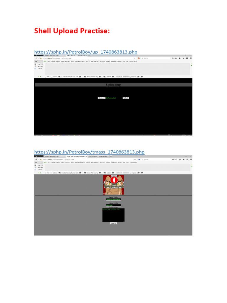 Shell Upload Practice Links | PDF