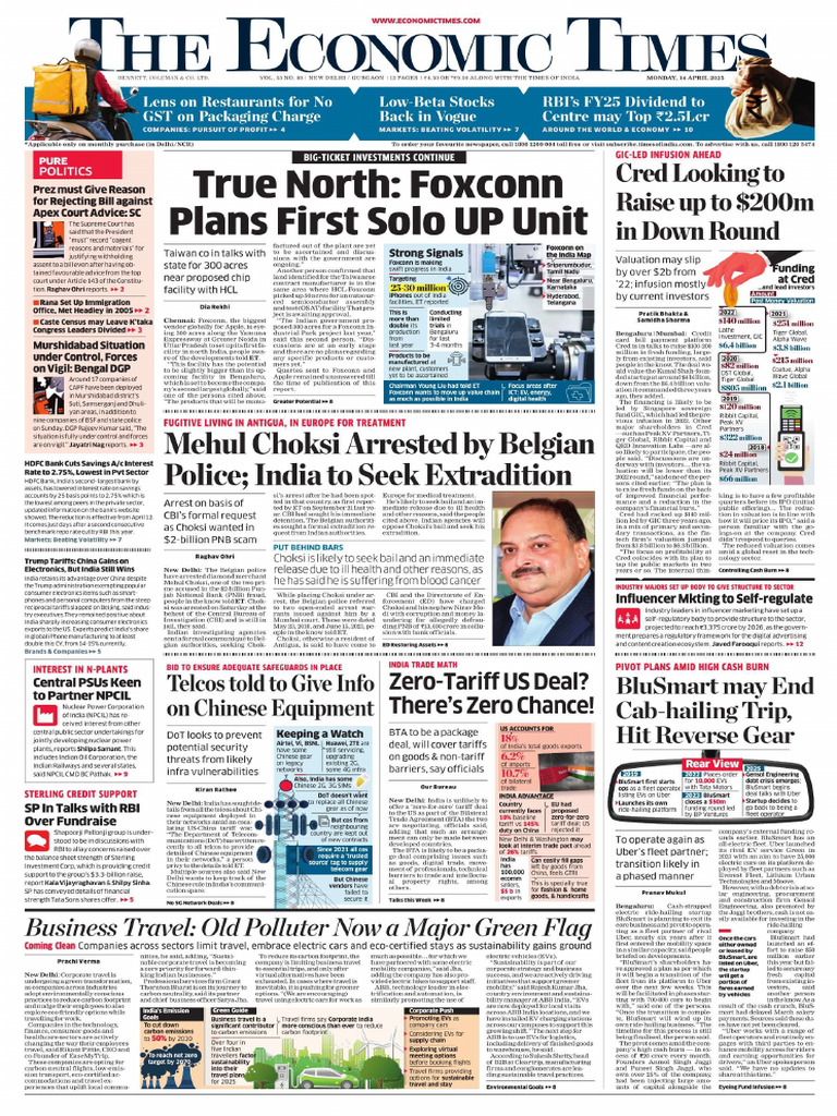 Economic Time 14 April 2025 | PDF