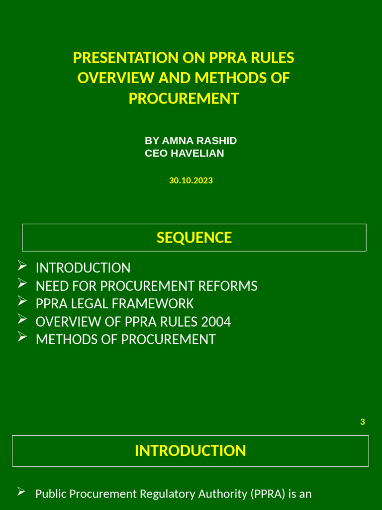 PPRA Rules Overview 2024 | PDF | Procurement | Business