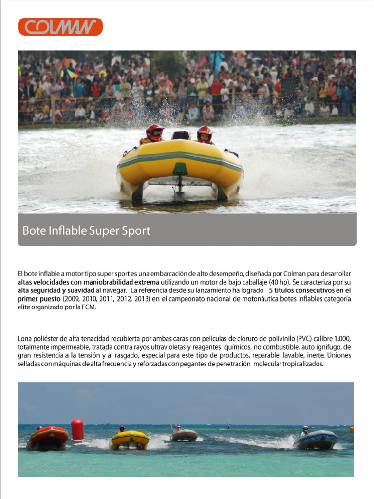 Bote Inflable de Alto Rendimiento Colman | PDF