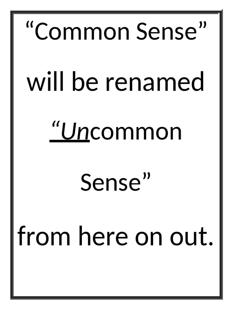 Common Sense | PDF