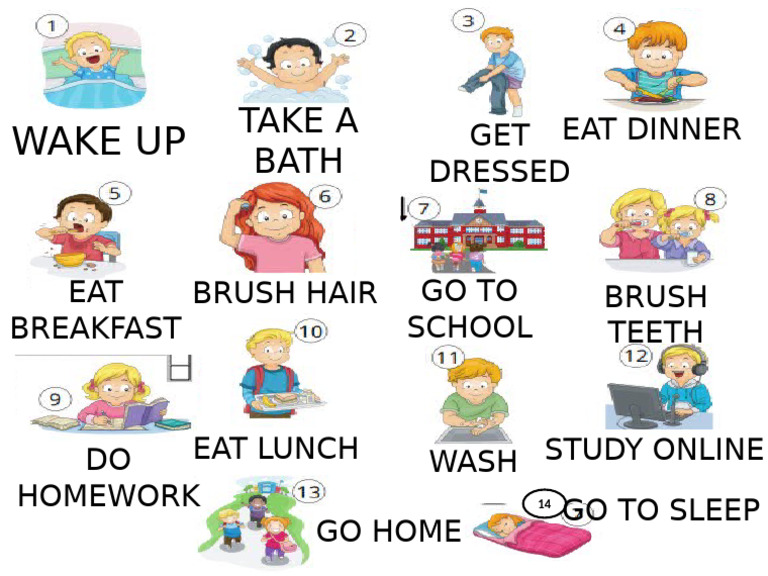 Daily Routine For Kids | PDF