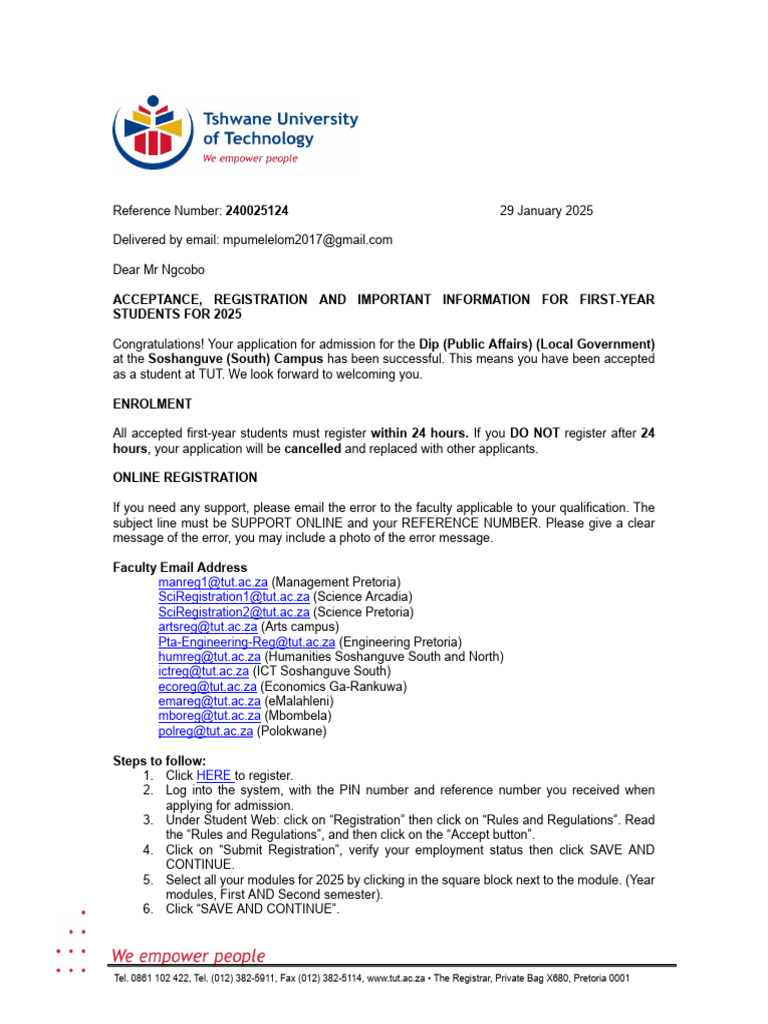 Tel. 0861 102 422, Tel. (012) 382-5911, Fax (012) 382-5114, WWW - Tut ...