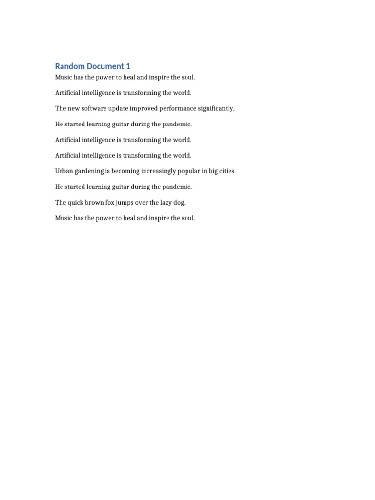 Random Doc 1 | PDF