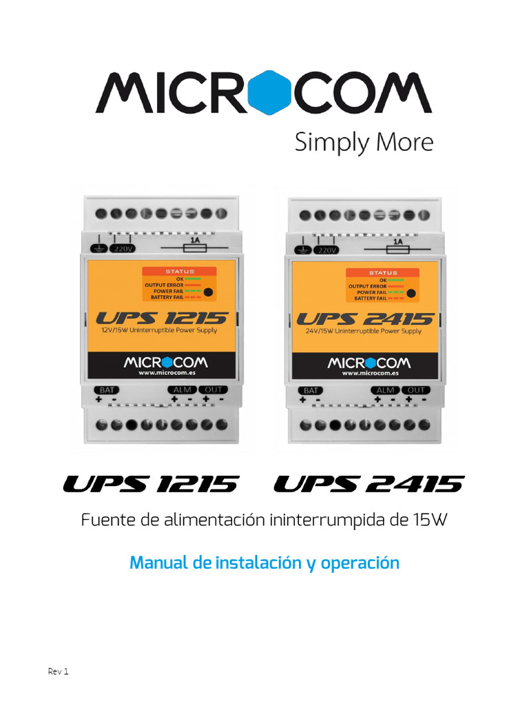 Manual de UPS 15W: Instalación y Uso | PDF | Residuos | Fuente de ...