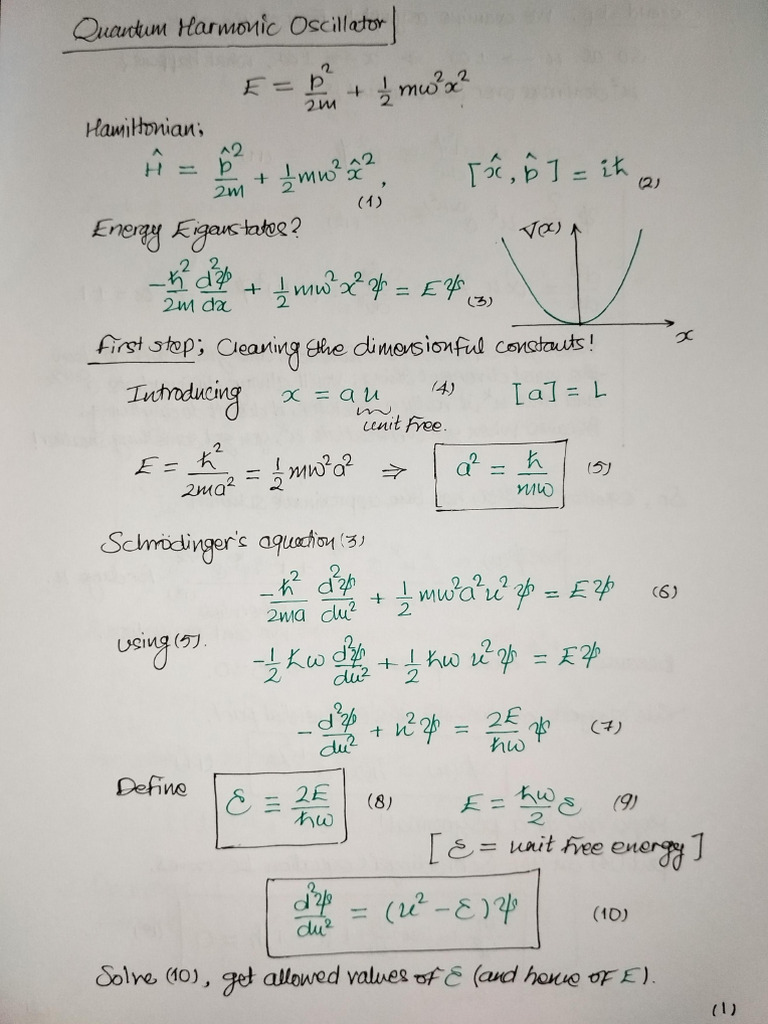 Harmonic Oscillator (Analytically) | PDF