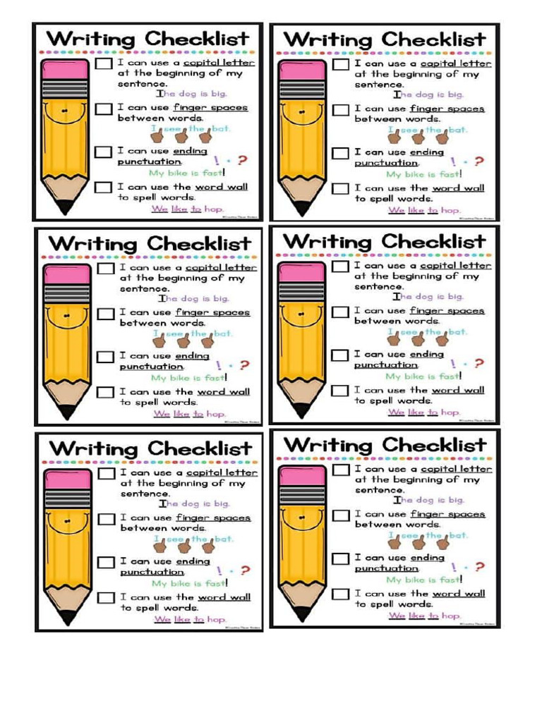 Writing Checklist | PDF