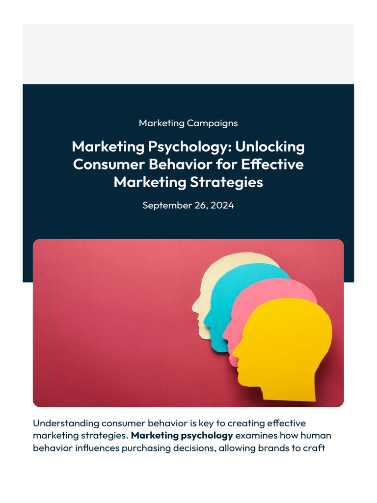 Marketing Psychology for Effective Campaigns | PDF | Consumer Behaviour ...