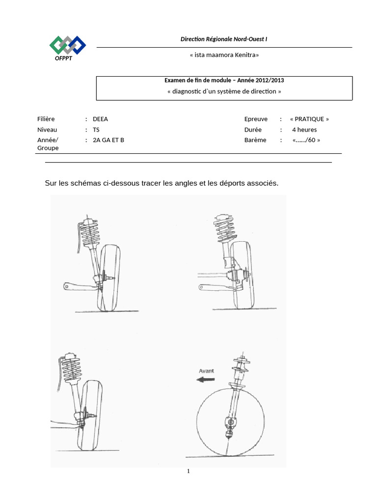 Diagnostic et réglage du système de direction | PDF | Technologie des ...