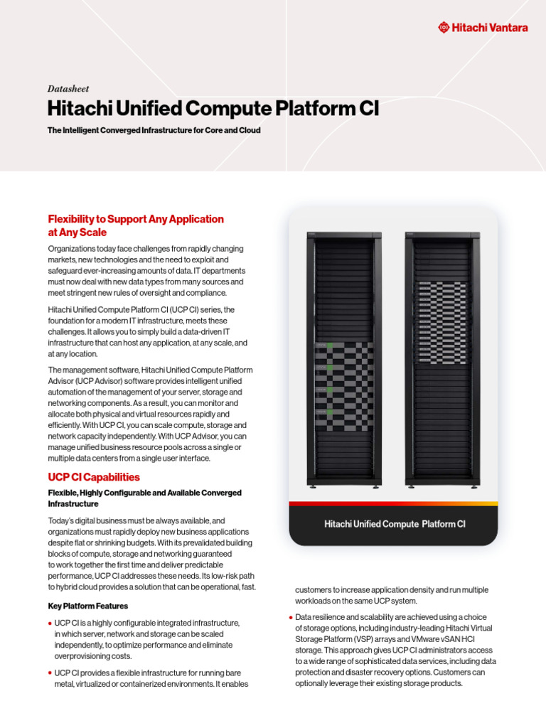 Hitachi Unified Compute Platform CI Overview | PDF | Cloud Computing ...