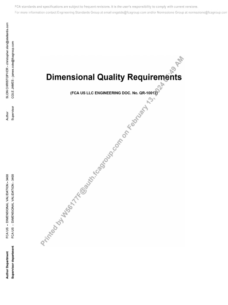 Dimensional Quality Requirements Overview | PDF | Computer Aided Design ...