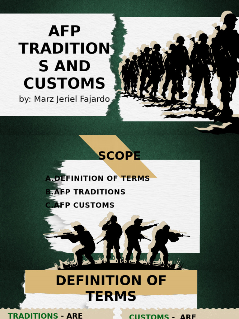 AFP Traditions and Customs Explained | PDF | Courage | Non Commissioned ...