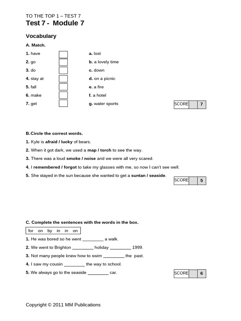 Test 7 | PDF | Linguistics