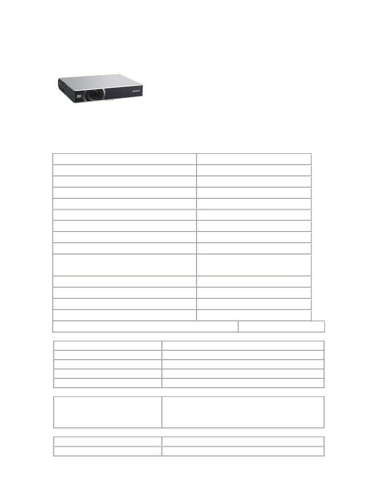 Proyector Sony VPL CS21: Portátil y Brillante | PDF | Vídeo | Altoparlante