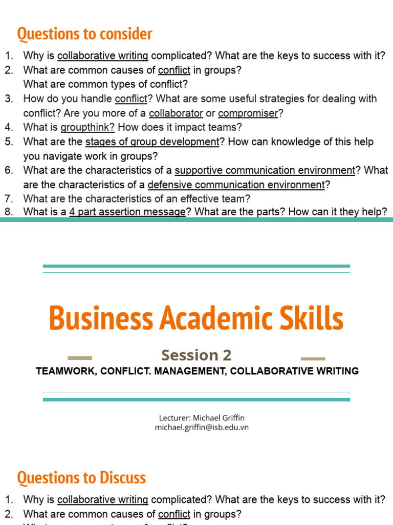 Teamwork and Conflict Management Guide | PDF | Social Psychology ...