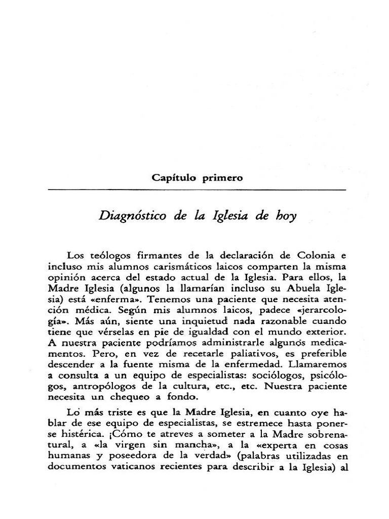 IGLESIA Y MISIÓN - Diagnóstico de La Iglesia Hoy | PDF