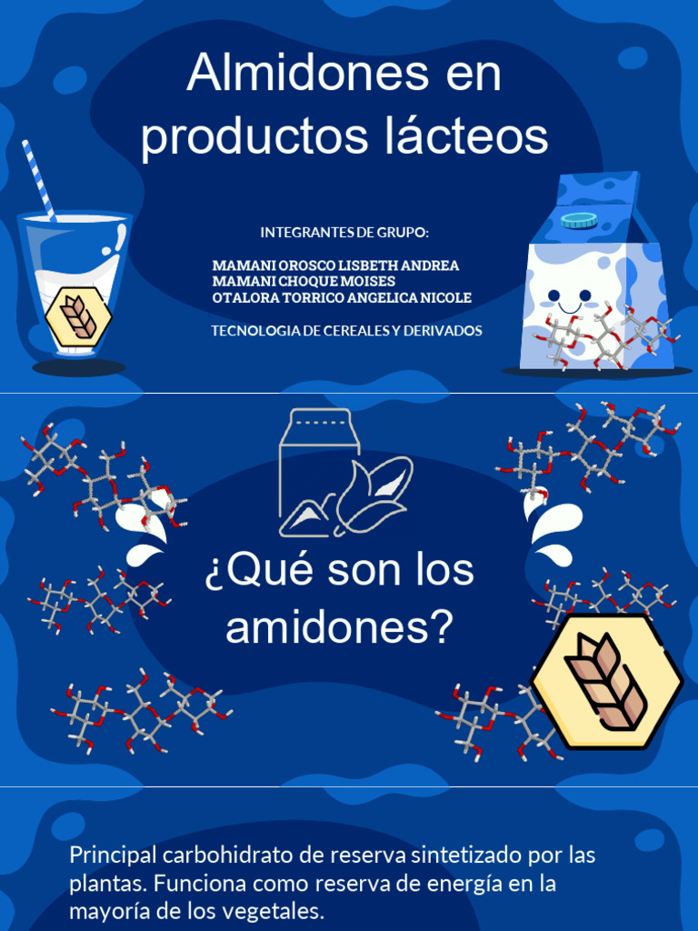 Almidones en Productos Lácteos | PDF | Almidón | Queso