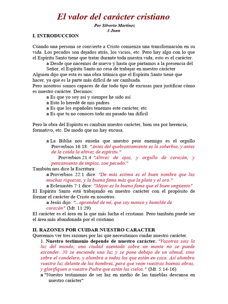 Formando el Carácter de Cristo en Nosotros | PDF | Testimonio | Iglesia ...