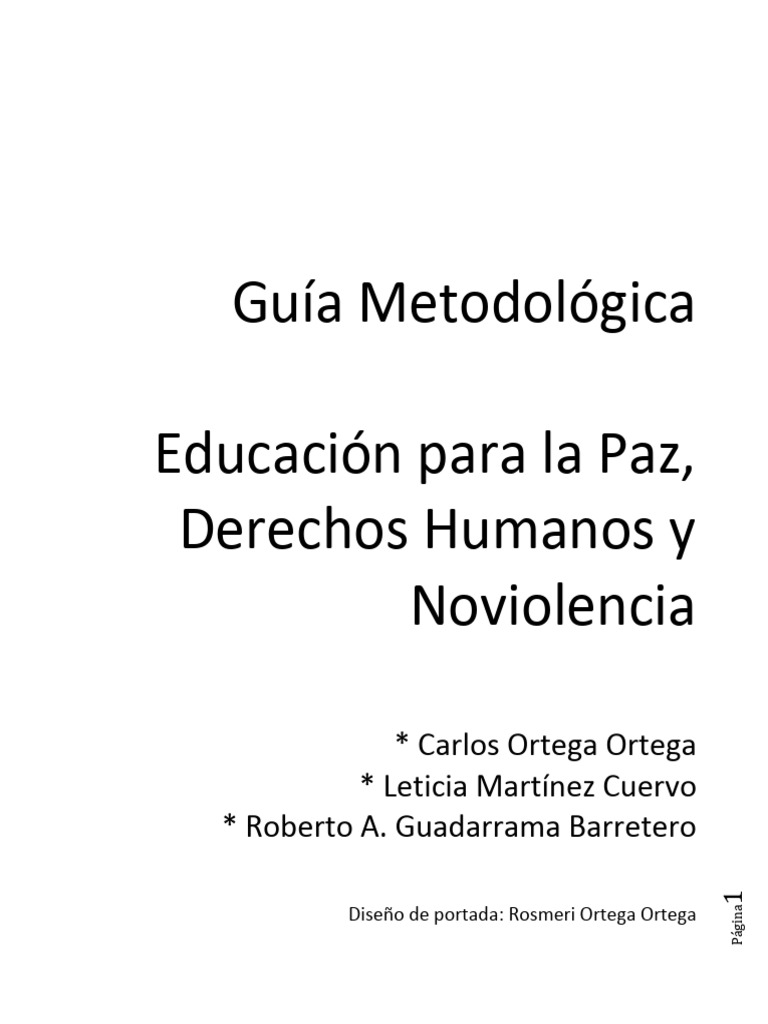 Guía de Educación para la Paz y Derechos Humanos | PDF | Paz | Violencia