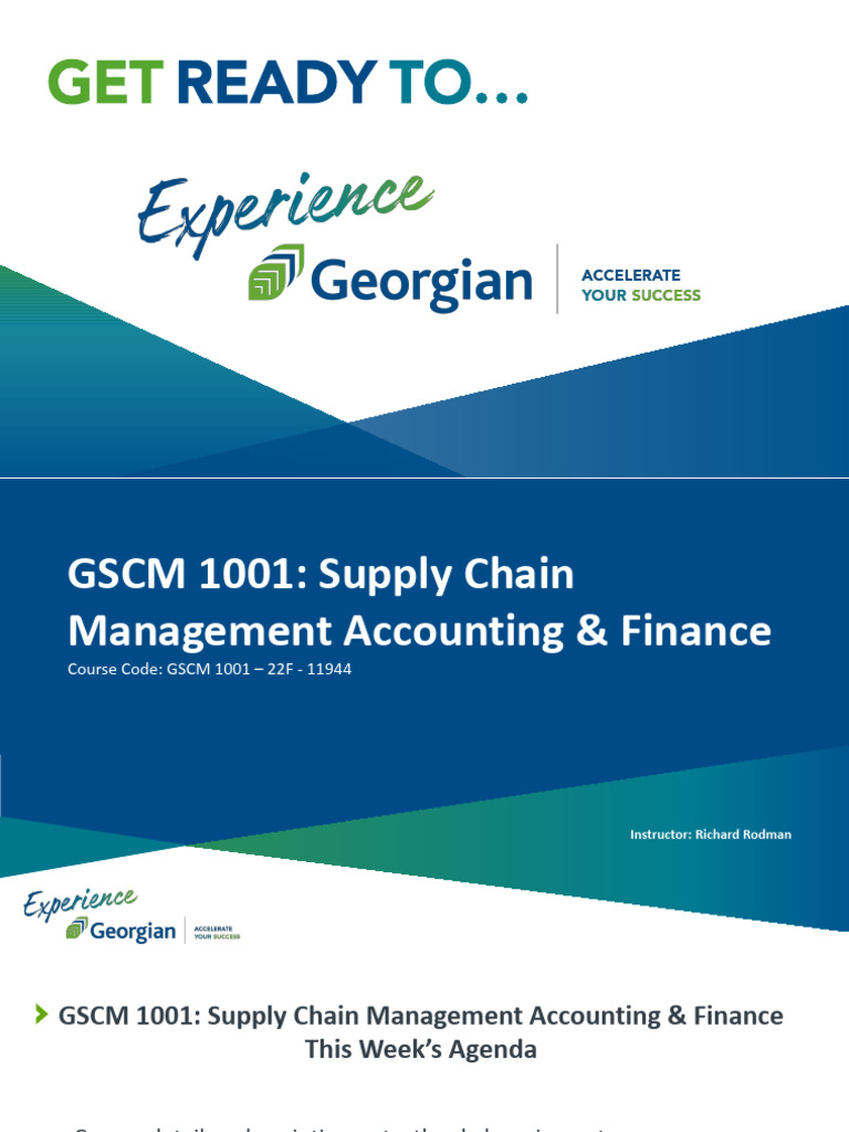 GSCM 1001: Supply Chain Finance Overview | PDF | Depreciation | Expense