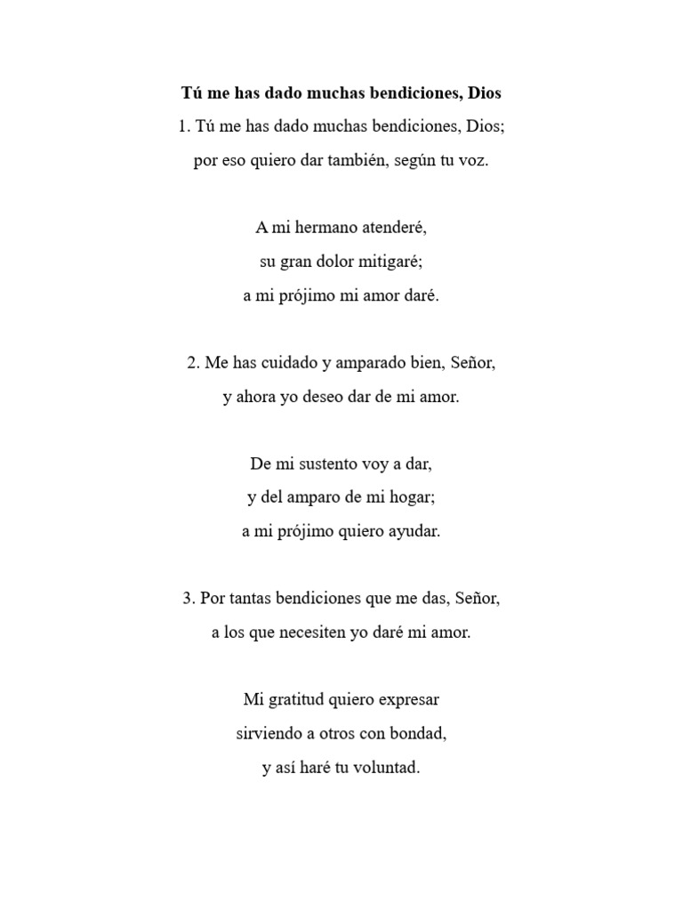 Himno 137: Tú me has dado bendiciones | PDF