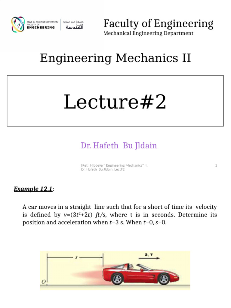 Lec # 2 | PDF | Acceleration | Motion (Physics)