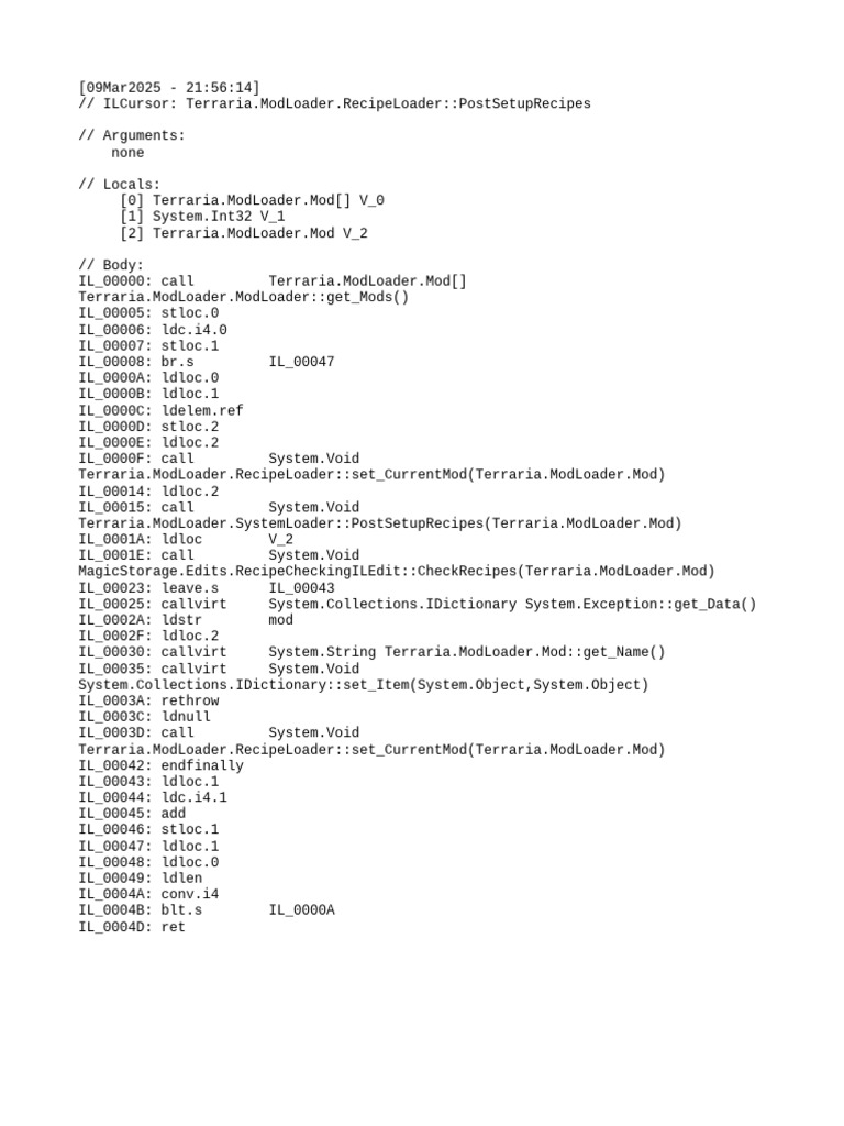 RecipeLoader - PostSetupRecipes - After | PDF