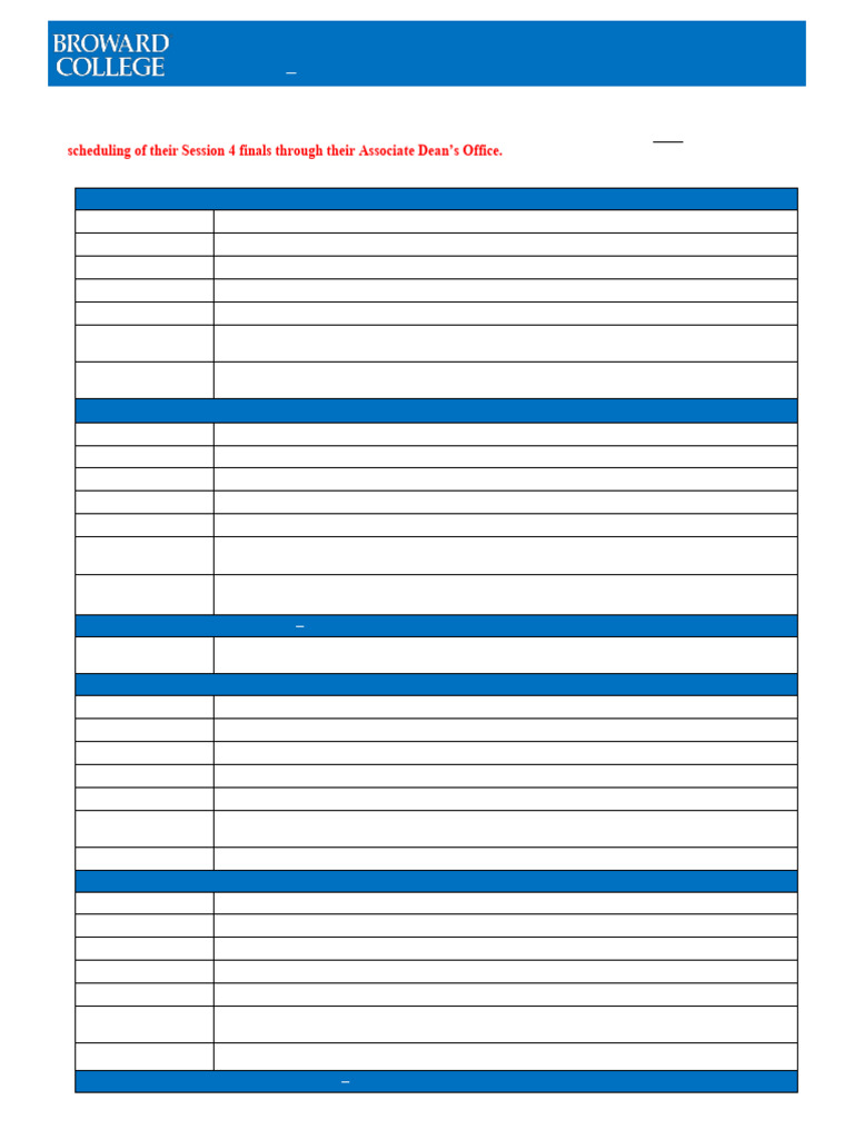 2024 25 Final Exam Schedule Final | PDF | Academic Term