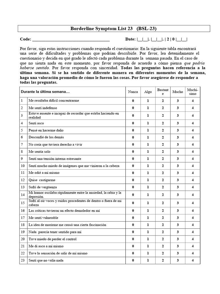 BSL 23 | PDF | Sicología | Ciencias del comportamiento