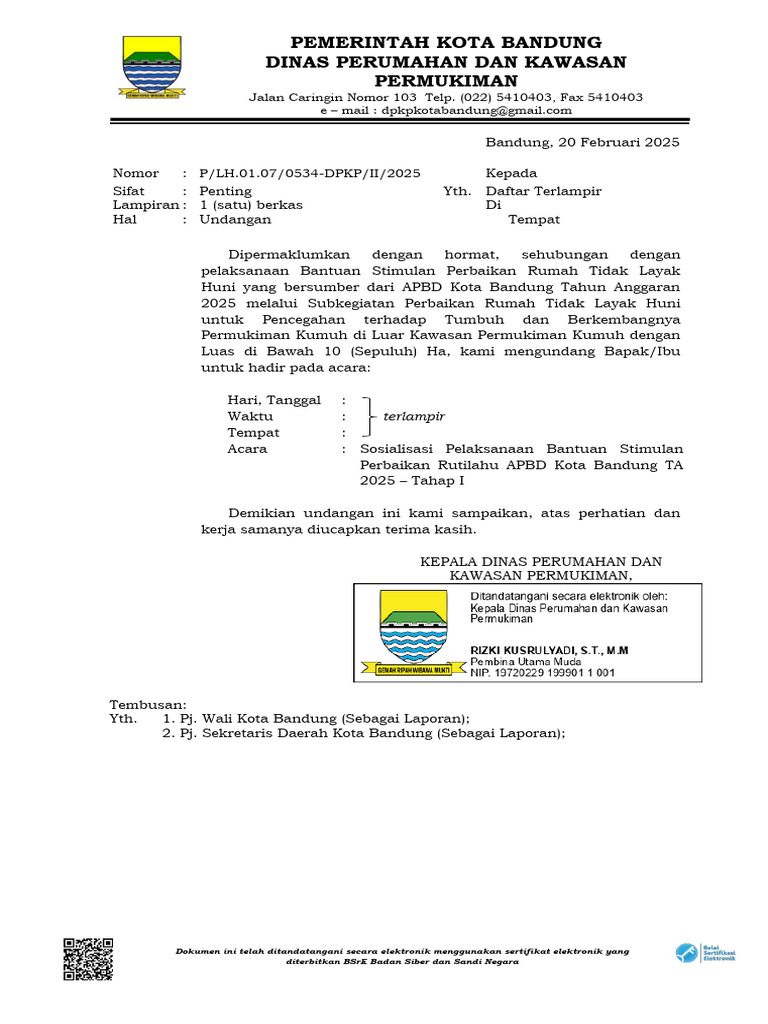 Sosialisasi Rutilahu APBD 2025 Bandung | PDF